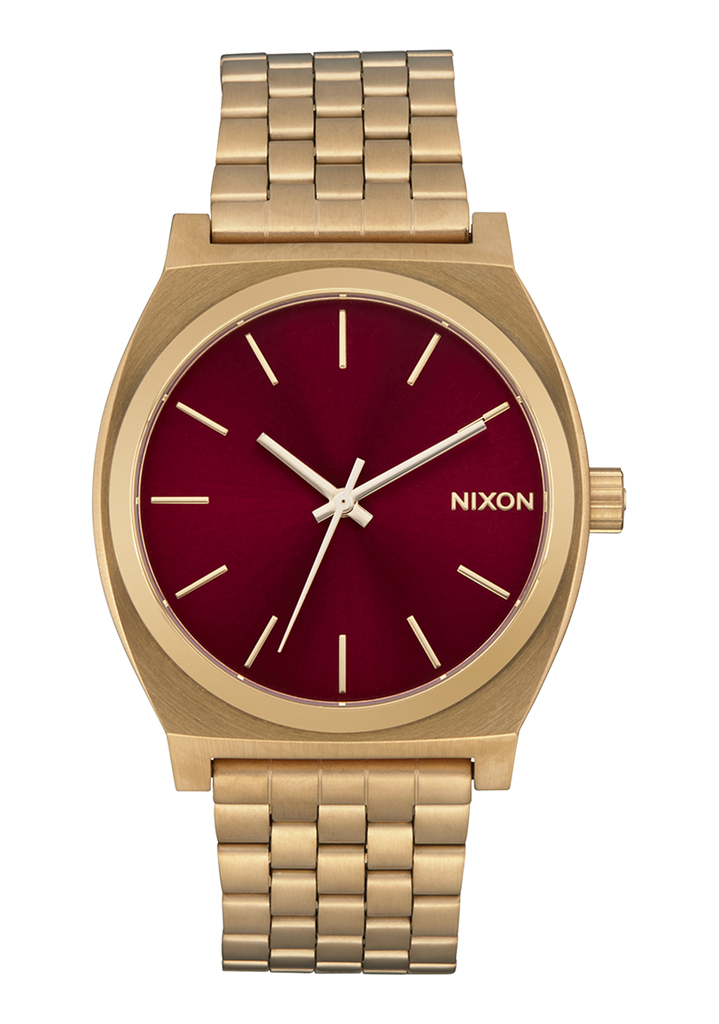 Time Teller Watch | Gold / Oxblood Sunray - Nixon watch