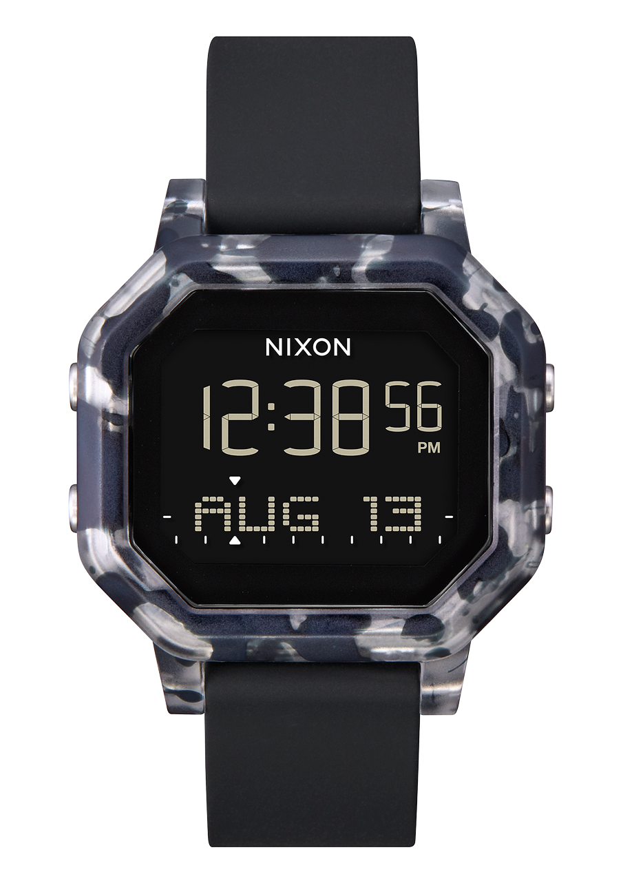 Nixon cheapest Men's watch. Turtle bevel edge. Black face. Stainless steel back 13H