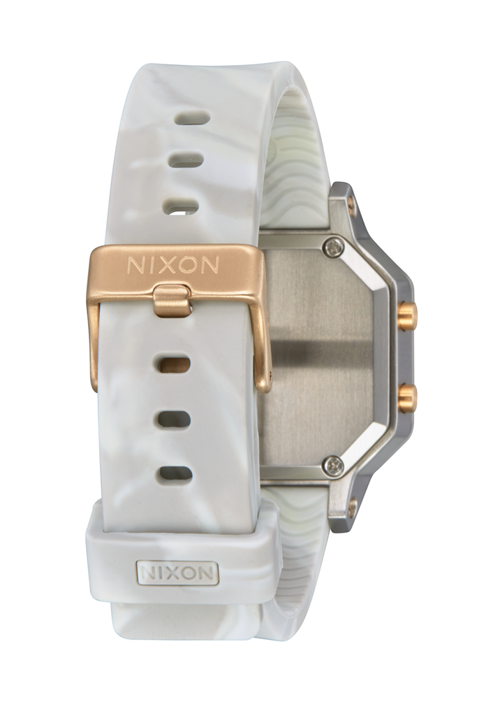 Siren Stainless Steel Watch | Silver / Gray Marble | Digital