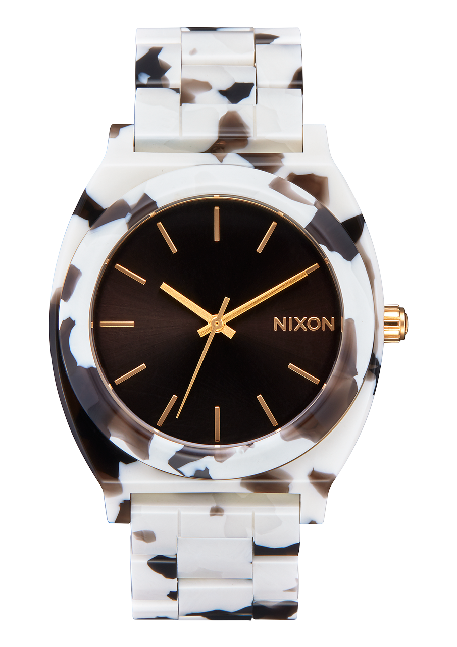 Nixon cheapest Men's watch. Turtle bevel edge. Black face. Stainless steel back 13H