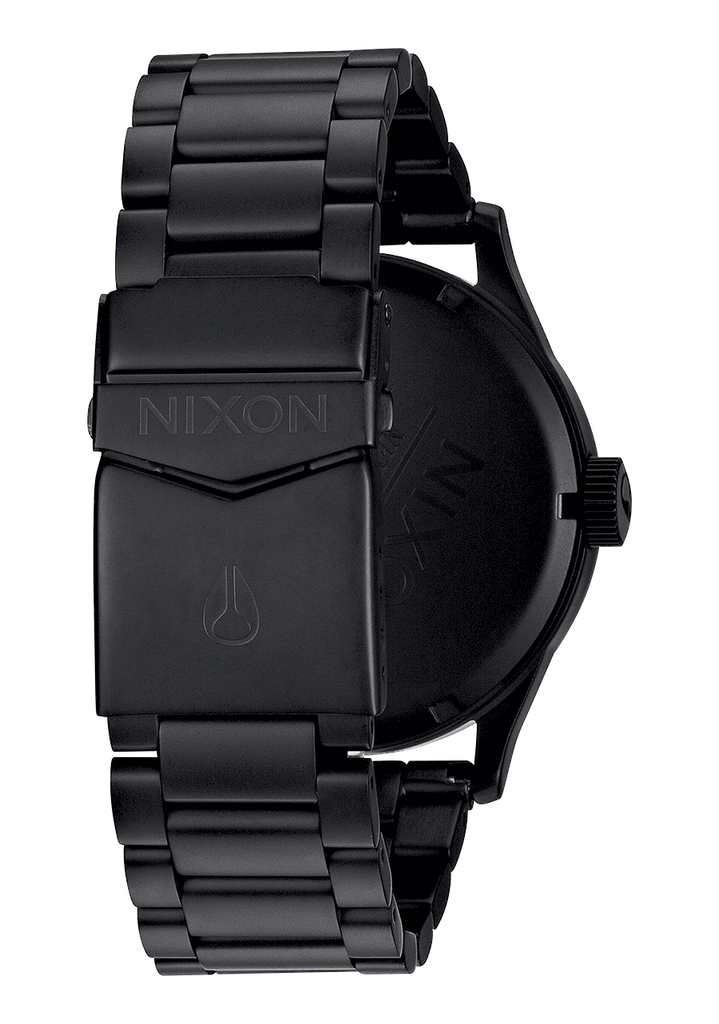 NIXON◆クォーツ腕時計/アナログ/ステンレス/BLK/THE SENTRY SS