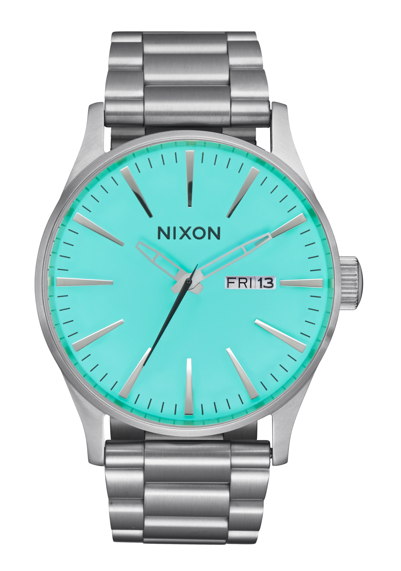 Sentry Stainless Steel Watch | Silver / Turquoise | Men's Stainless Steel –  Nixon US