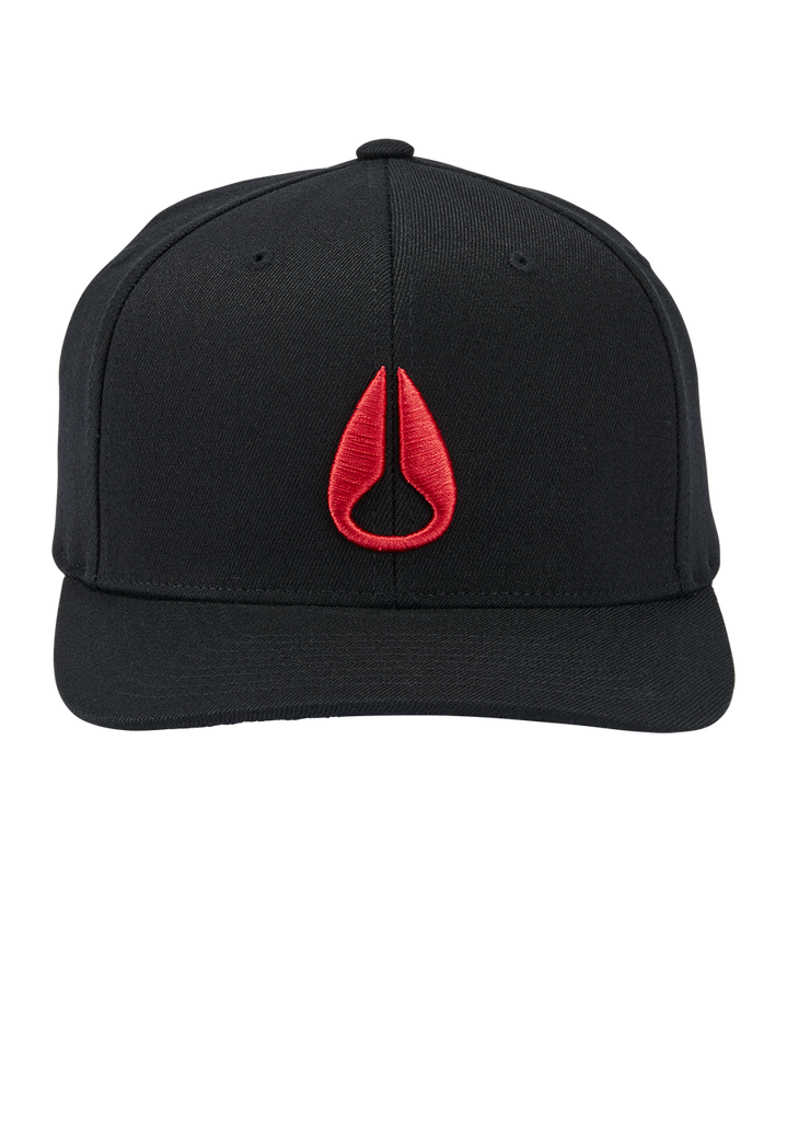 Deep Down Flexfit Athletic – US Black | Nixon Fit Red / Hat