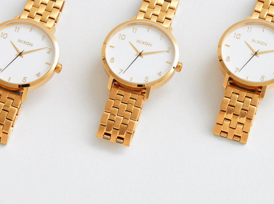 3 gold Nixon watches as wedding gifts for women