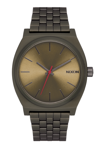 Time Teller Watch Dark Olive Dark Olive Unisex Stainless Steel Analog Nixon US