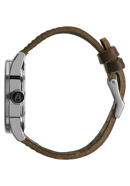 Sentry Leather - Silver / Brown