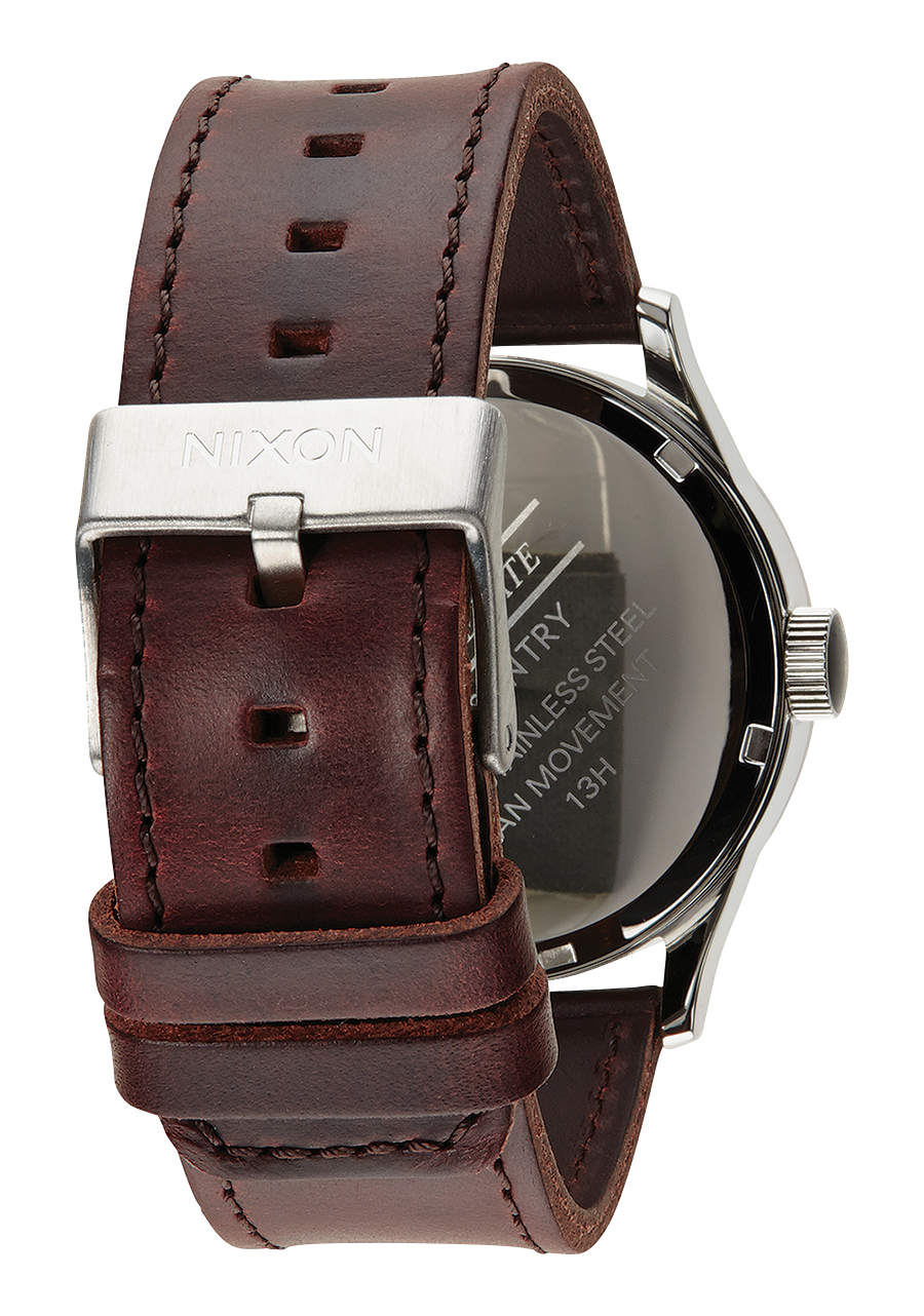 Sentry Leather Watch | Blue / Brown | Men's Leather – Nixon US