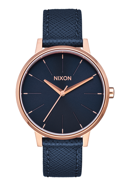 Kensington Leather Watch | Navy / Rose Gold | Women's Leather – Nixon US