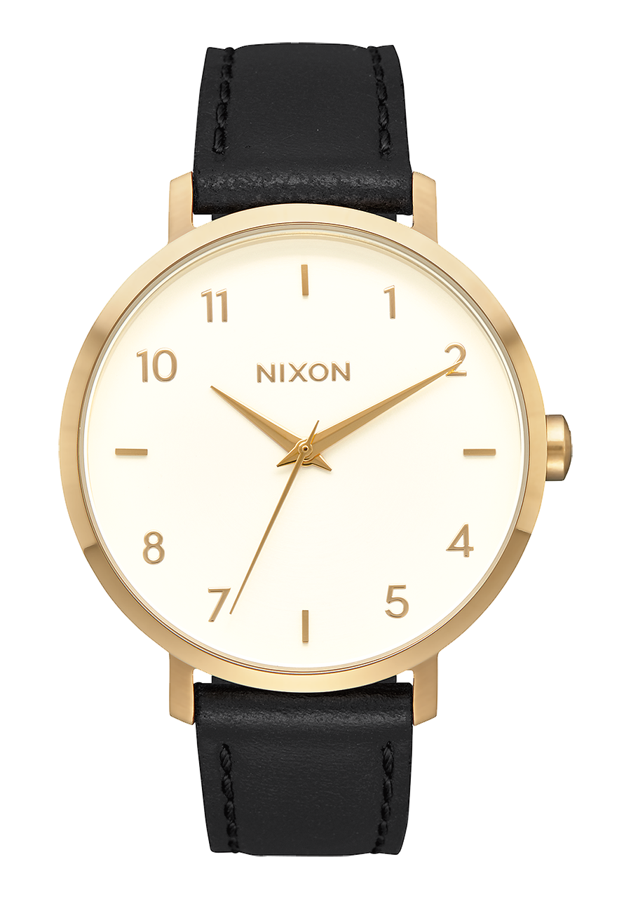 Arrow Leather Watch | Gold / Cream / Black | Leather – Nixon US