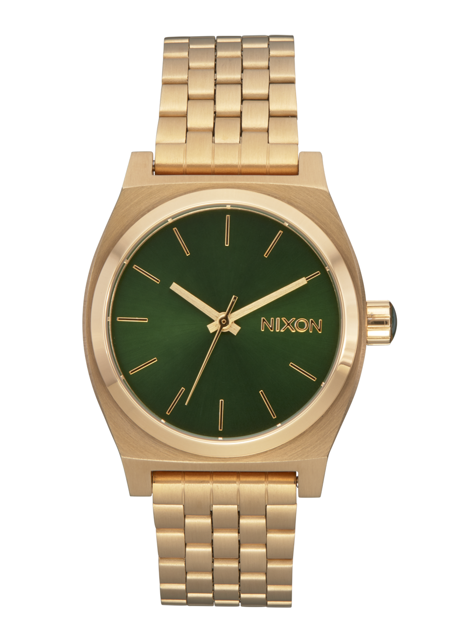 Nixon time teller on sale gold green sunray