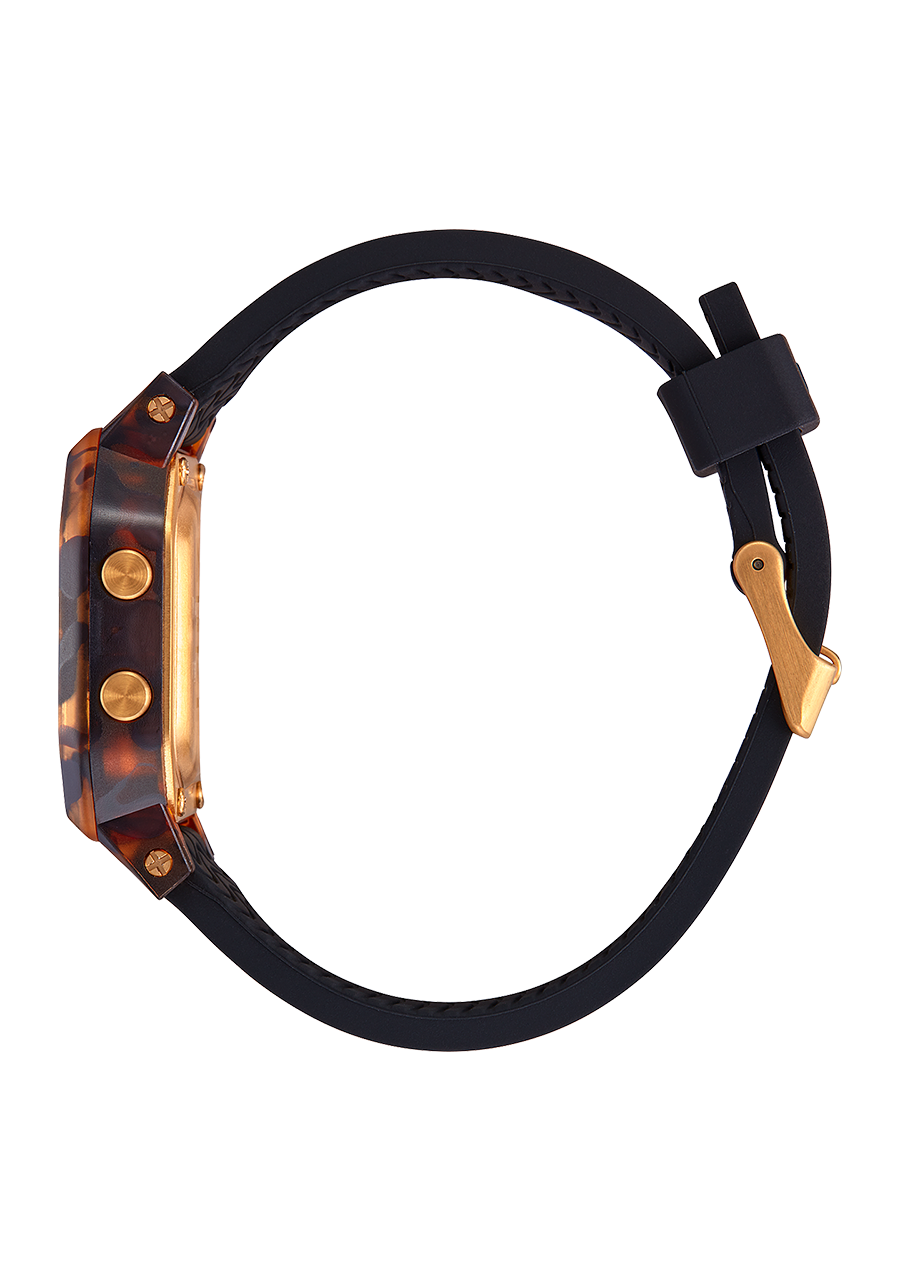 Tortoise Shell Design Bracelet Band with Gold Face Wrist Watch -Quartz  Movement | eBay