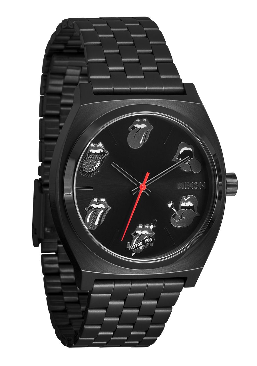 Rolling Stones Time Teller Watch | All Black | Unisex – Nixon US