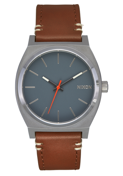 Time Teller Leather - Lt Gunmetal / Basalt / Sienna View 1