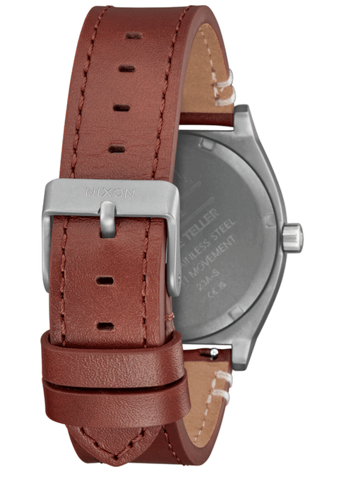 Time Teller Leather - Lt Gunmetal / Basalt / Sienna