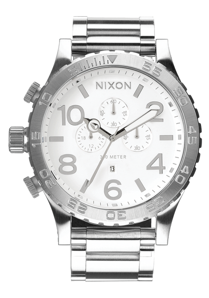 51-30 Chrono Watch | High Polish / White | White Chronograph Watch 