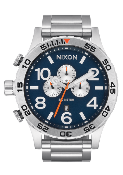 51-30 Chrono Watch | Silver / Midnight | Men's Stainless Steel - Nixon