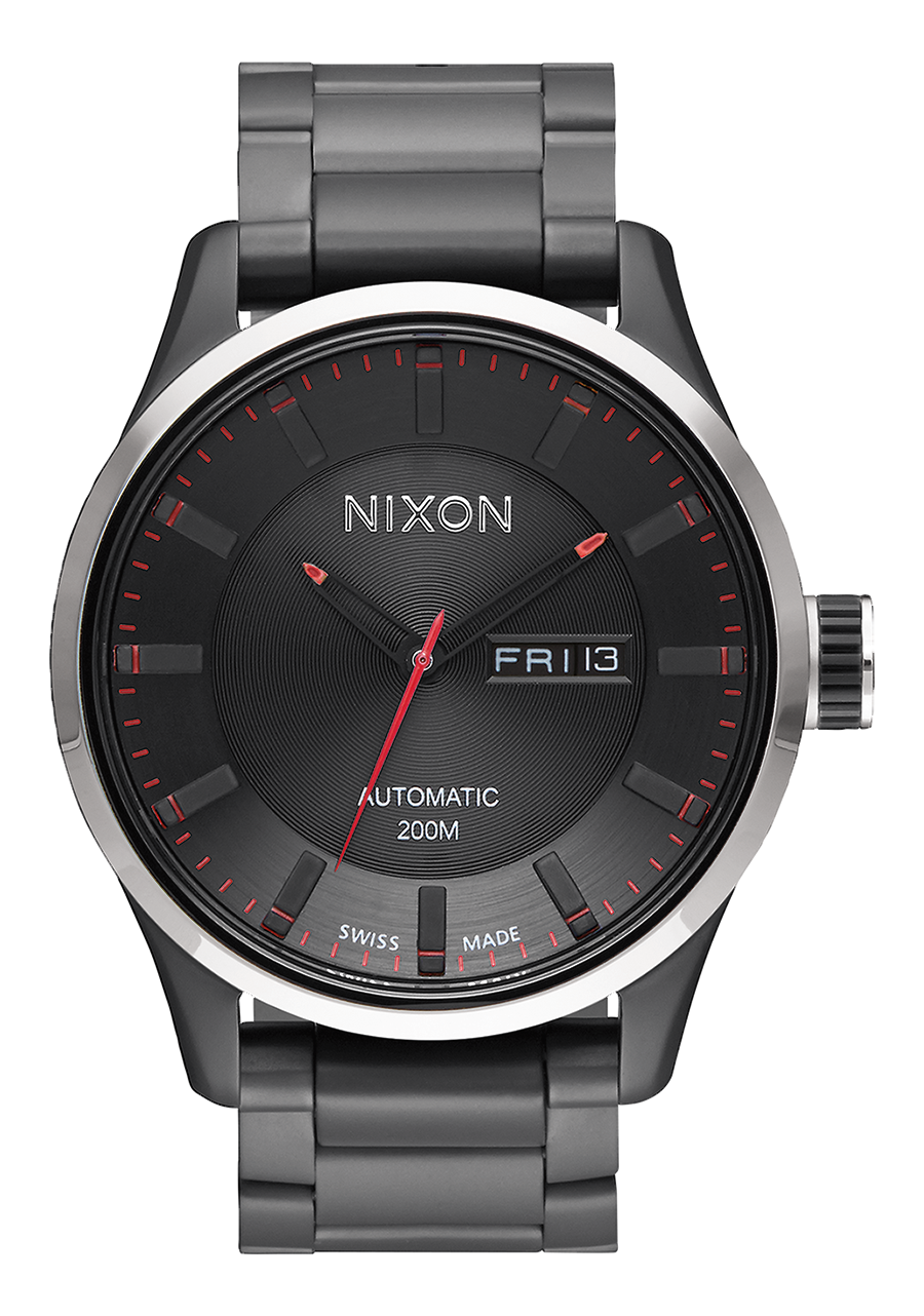 Automatic Watch | All Black / Red | Automatic – Nixon US