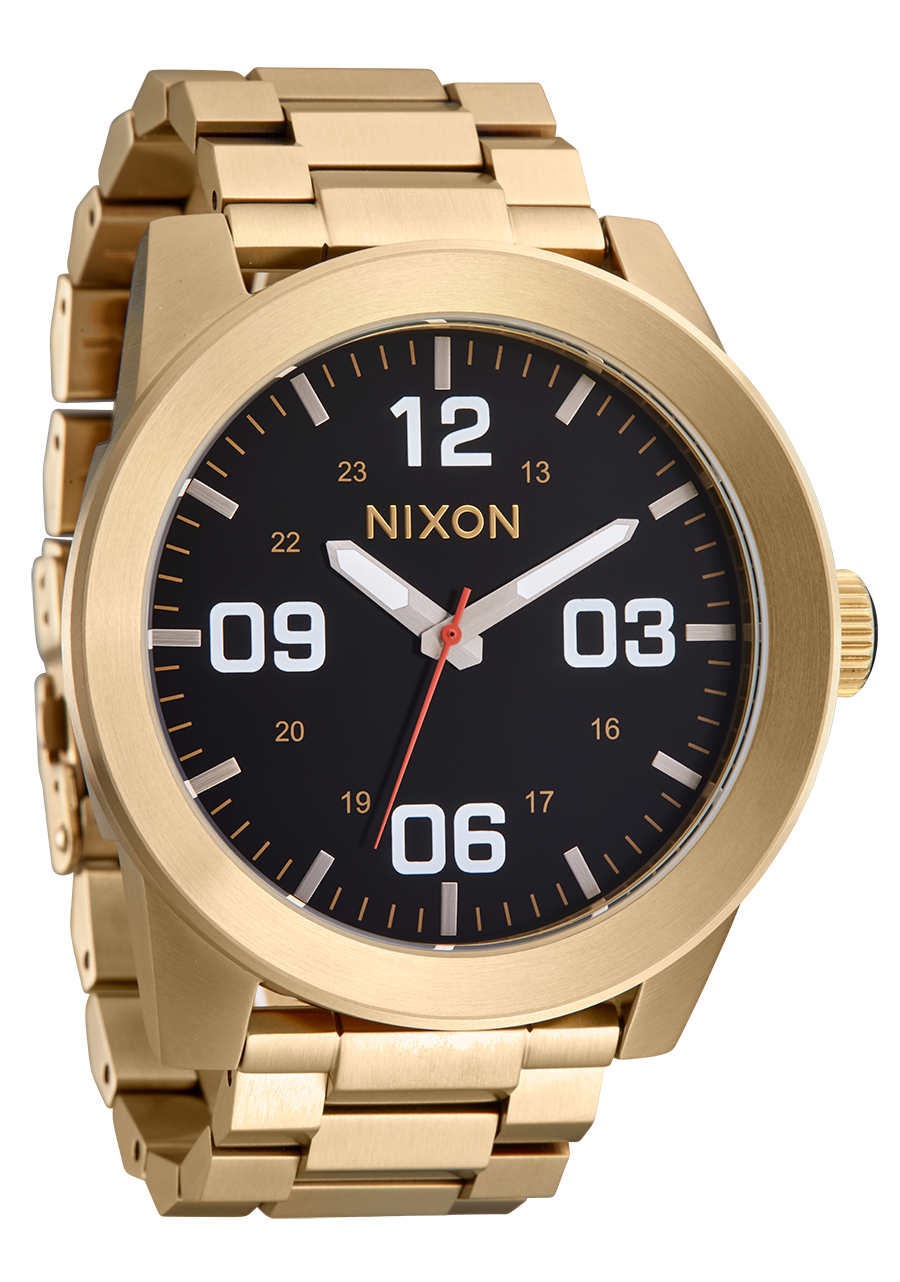 Corporal Stainless Steel Watch | Yellow Gold / Black | Men's