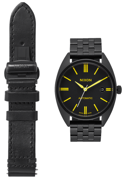 Supremacy Watch Black Yellow Swiss Made Automatic Nixon US