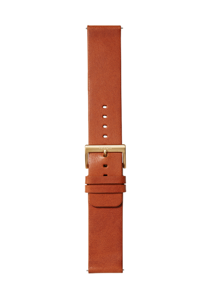 23mm Veg Tanned Leather Band - Saddle View 2