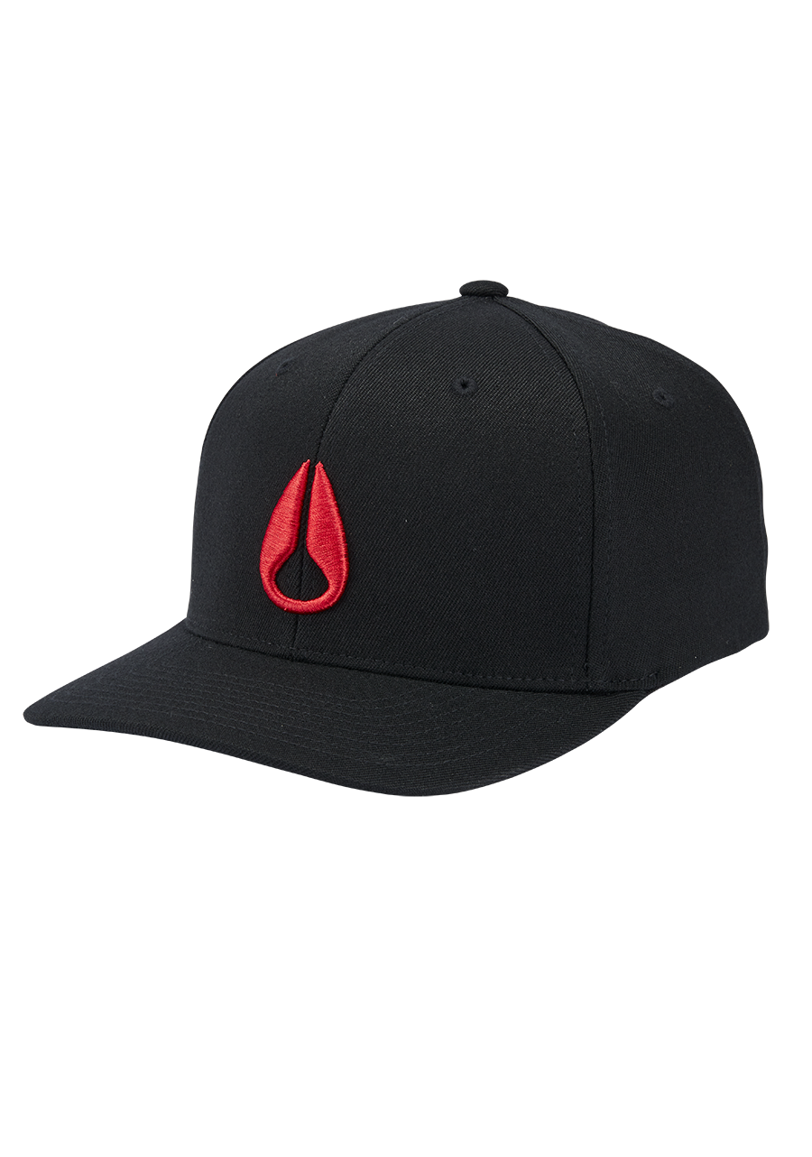 – Fit Hat Red Flexfit Nixon Black Deep / Athletic Down | US