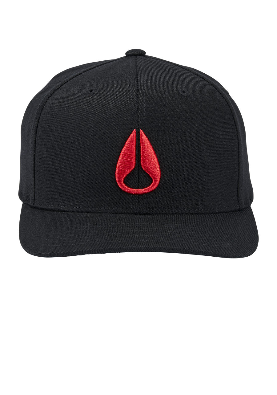 Nixon Red / Deep Black Fit Hat Athletic – Down | Flexfit US