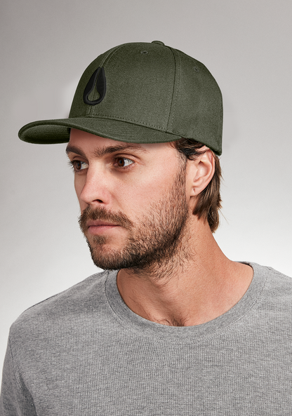 Deep Down Flexfit Athletic Fit Hat - Dark Olive View 5