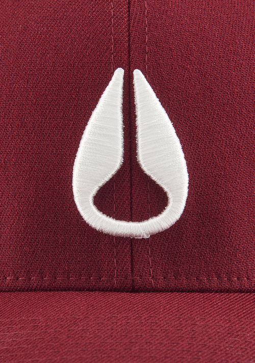 Deep Down Flexfit Athletic Fit Hat - Burgundy / White