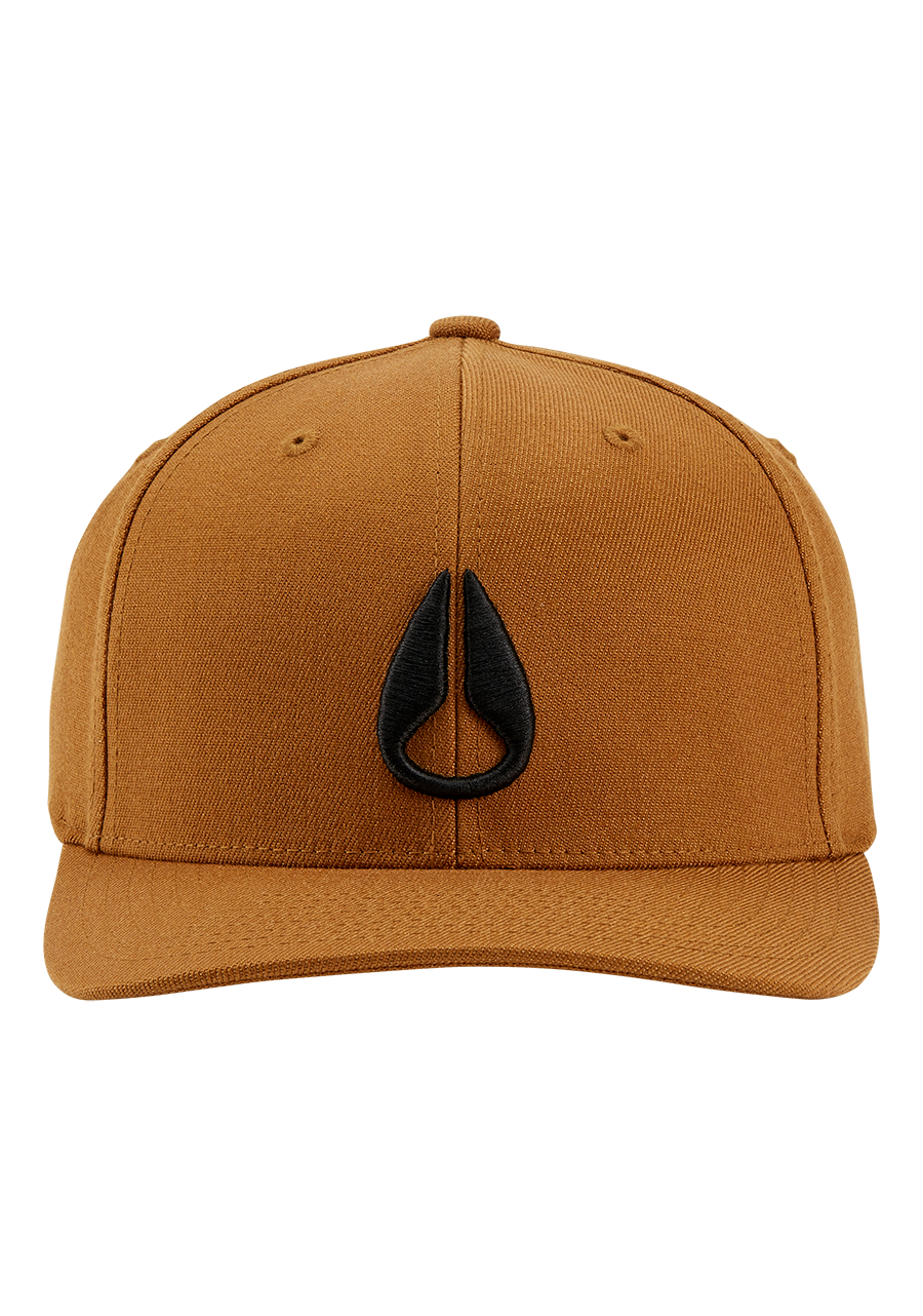 Nixon / Fit US Down Athletic Brown Hat – Deep Black Flexfit |