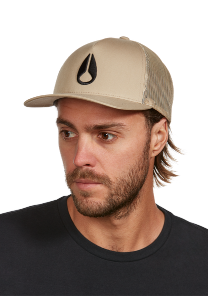 Iconed Trucker Hat - All Khaki / Black View 3