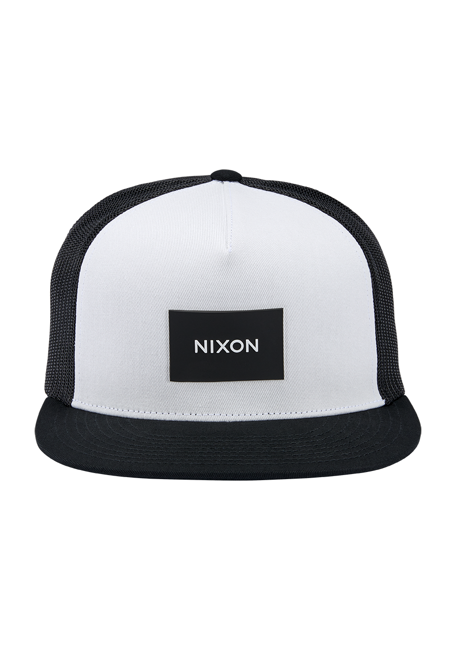 Nixon Team Trucker Hat - White / Black / Black