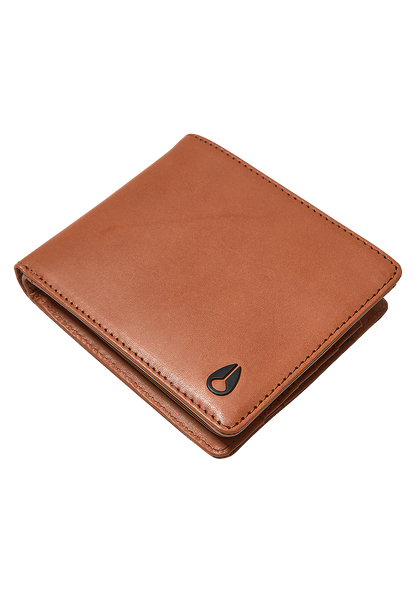 Pass Leather Coin Wallet - Saddle View 1