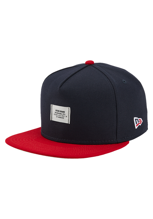 Society Snapback Hat - Navy / Red