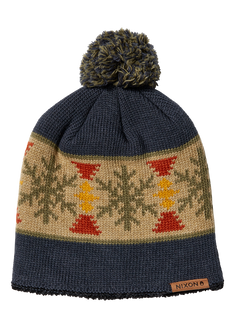 Meister Wool Pom Beanie - Navy / Multi