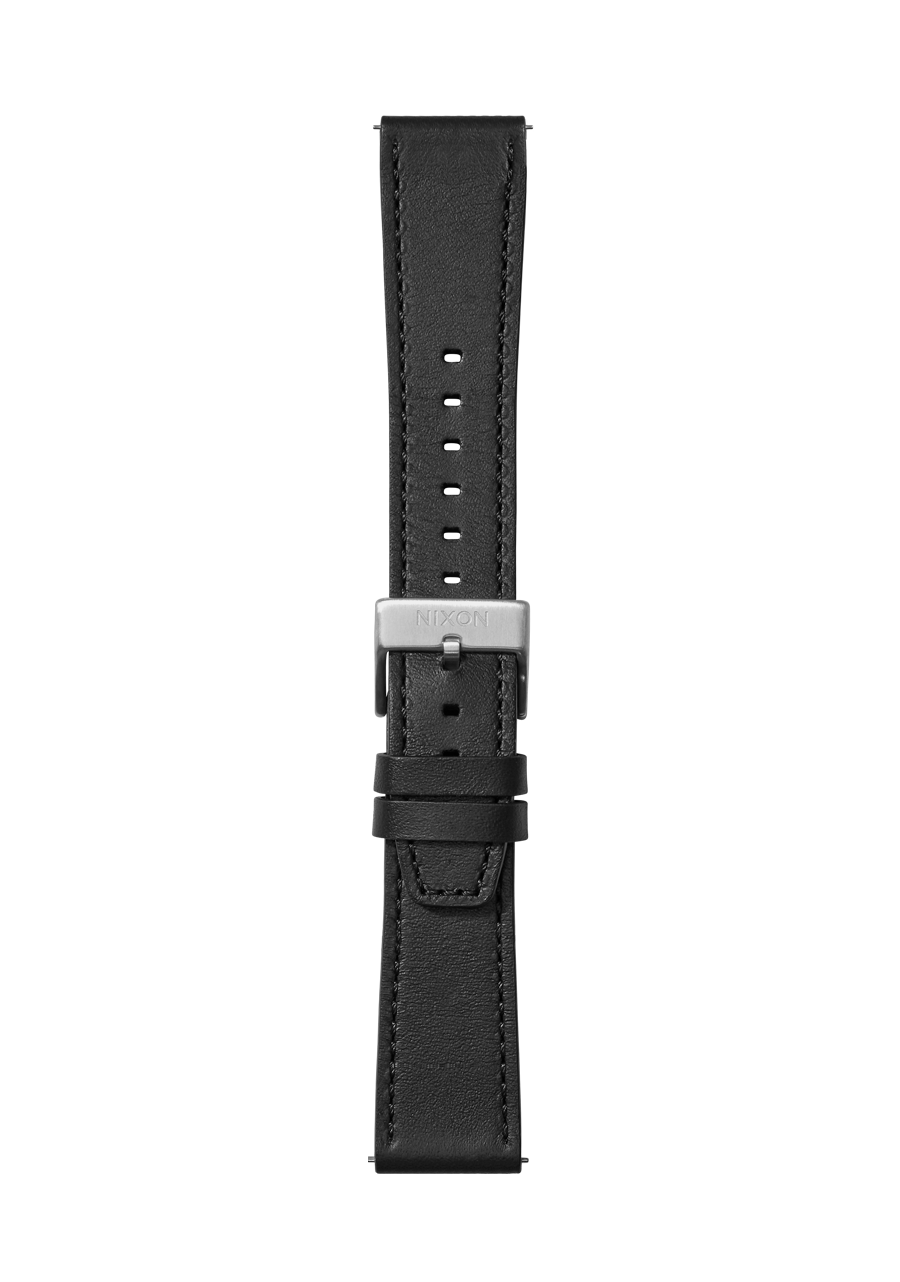 Black horween discount leather watch strap