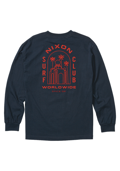 Temple Long Sleeve T-Shirt - Navy