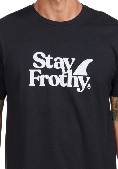 Stay Frothy Repreve® T-Shirt - Black / White View 6